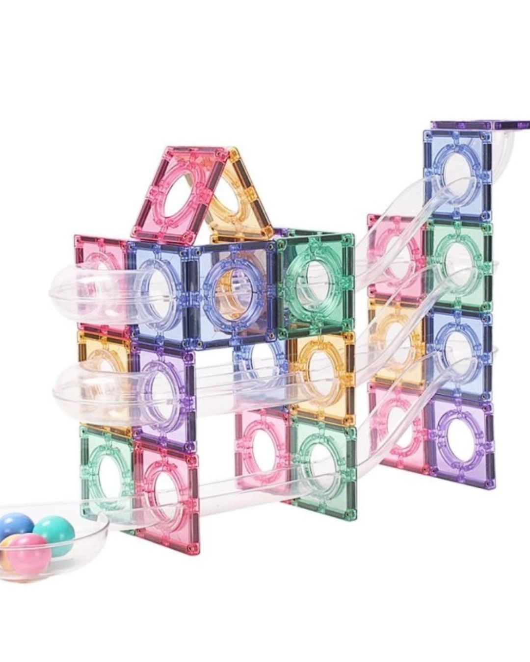 MNTL – Magnetická stavebnice Run Toy Pastel – 80 ks